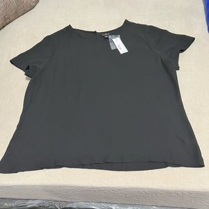 NWT Black pull-over blouse xl